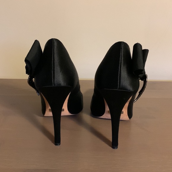 Badgley Mischka Black Pumps with Rhinestone Embellishments - Women’s Size 7.5 - Picture 5 of 8
